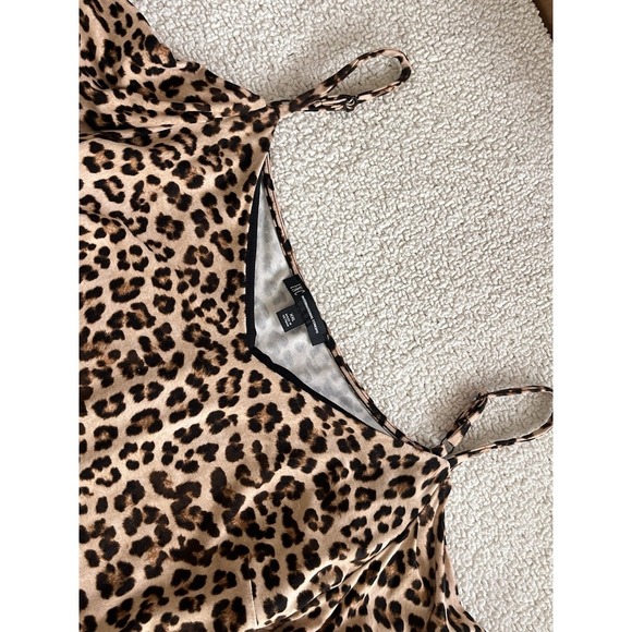 International Concepts Leopard Print Cold Shoulder Top XXL Grunge Streetwear - Picture 4 of 9